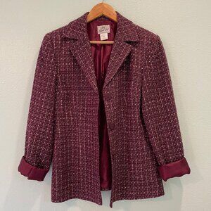 Long Elegant Legs‎ Burgundy Size 10 blazer